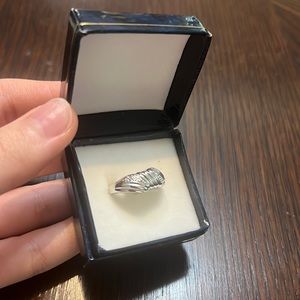 Rhodium Plated Diamond Ring